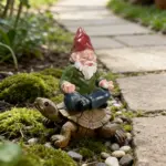 Gnome Riding Turtle Zen Garden Statue