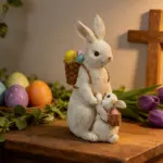 Easter Family Rabbit Resin Statue
