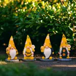 2-Piece Rustic Easter Gnome Statue Set