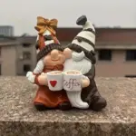 Romantic Coffee Gnome Couple Figurines