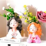 Cute Girl Resin Succulent Planter