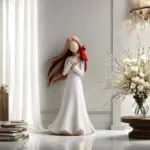 Matte Face Girl Bird Ornament