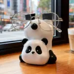 Cute Resin Panda Glasses Decor
