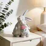Rabbit Couple Resin Figurine