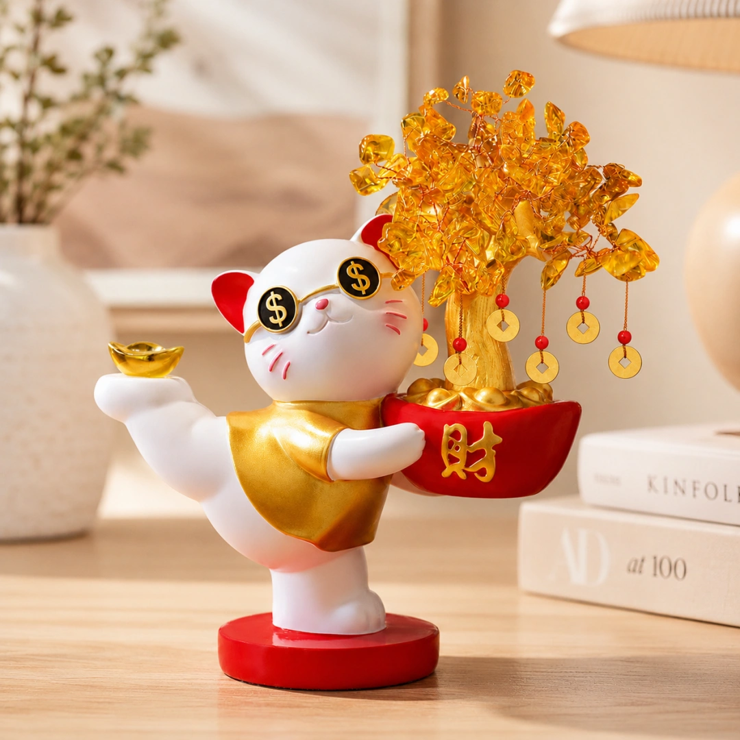 ChatGPT Image 2026年6月28日 02_27_04 Lucky Cat Resin Key Holder Ornament - Image 1