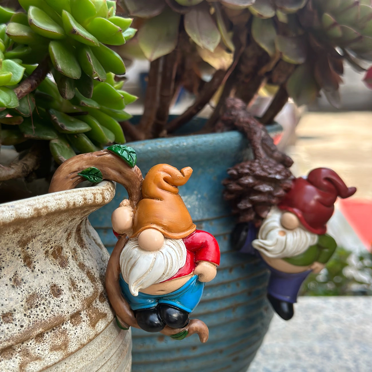 a2c1dd3f-48b4-47bd-9b97-b29bd3708d74 Hanging Gnome Garden Pot Decor - Image 1