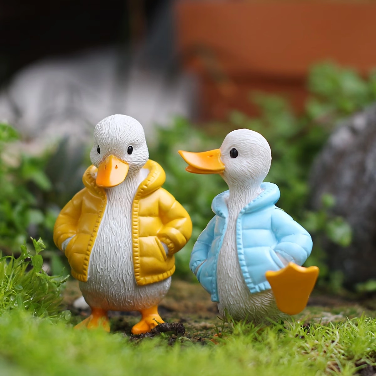 caeb7695-2f03-4b76-b143-325d4fcce9c3 2-Piece Dressed Duck Resin Ornament Set - Image 1