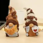 2-Pack Valentine Coffee Gnome Couple Ornaments