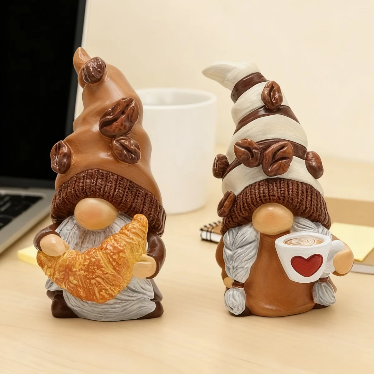 cd963d728f794ce18d1135e34c2436c6-goods 2-Pack Valentine Coffee Gnome Couple Ornaments - Image 1