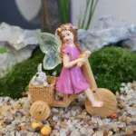 Flower Fairy on Bicycle with Rabbit Ornament