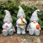 3-Piece Resin Gnome Garden Statue Set